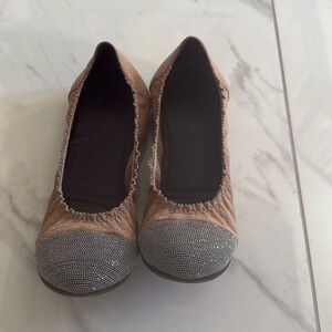 BRUNELLO CUCINELLI: Monili Cap-Toe Ballerina Flats